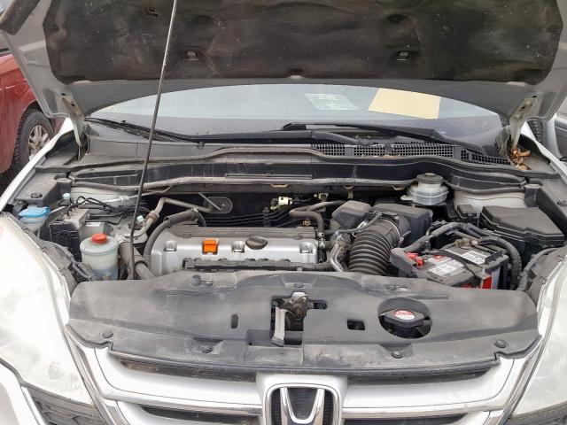 5J6RE4H76AL804122 - 2010 HONDA CR-V EXL SILVER photo 7