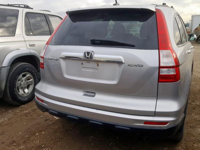 5J6RE4H76AL804122 - 2010 HONDA CR-V EXL SILVER photo 9