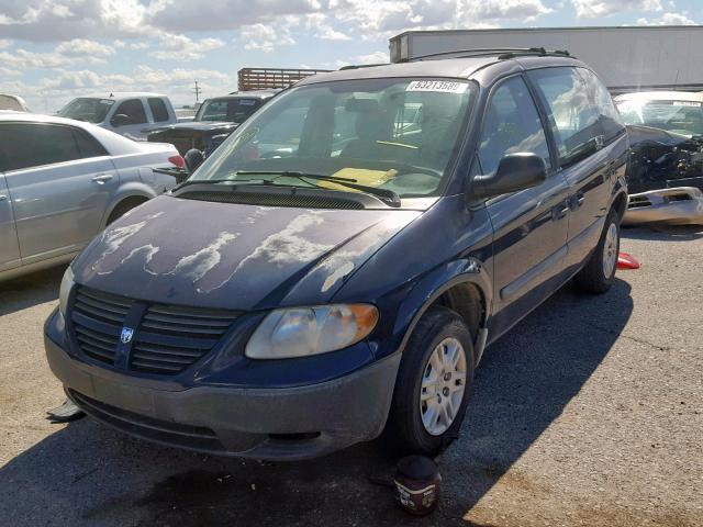 1D4GP25B56B564680 - 2006 DODGE CARAVAN SE BLUE photo 2