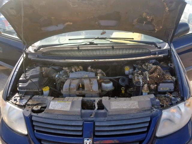 1D4GP25B56B564680 - 2006 DODGE CARAVAN SE BLUE photo 7