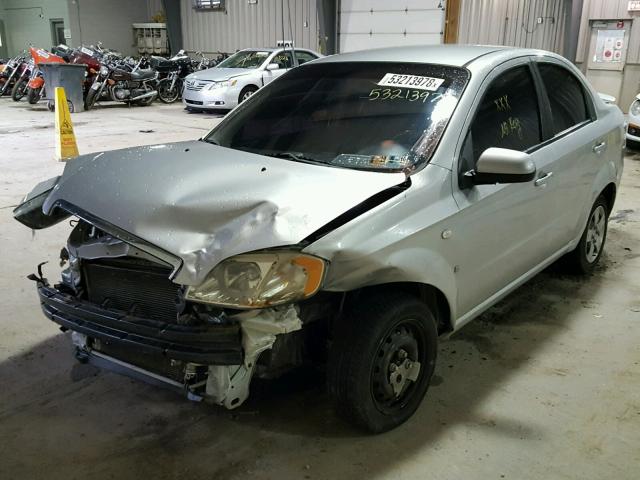 KL1TD56667B167737 - 2007 CHEVROLET AVEO BASE Күміс фото 2