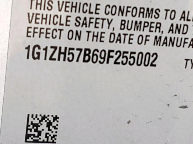 1G1ZH57B69F255002 - 2009 CHEVROLET MALIBU 1LT 银色 照片 10