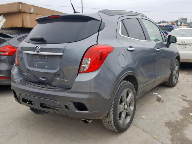 KL4CJASB6EB688428 - 2014 BUICK ENCORE SILVER photo 4