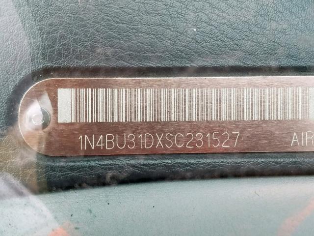 1N4BU31DXSC231527 - 1995 NISSAN ALTIMA XE GRAY photo 10