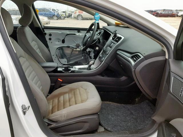 3FA6P0G70FR182306 - 2015 FORD FUSION S WHITE photo 5