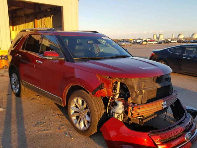 1FM5K7F87DGB86800 - 2013 FORD EXPLORER L RED photo 1