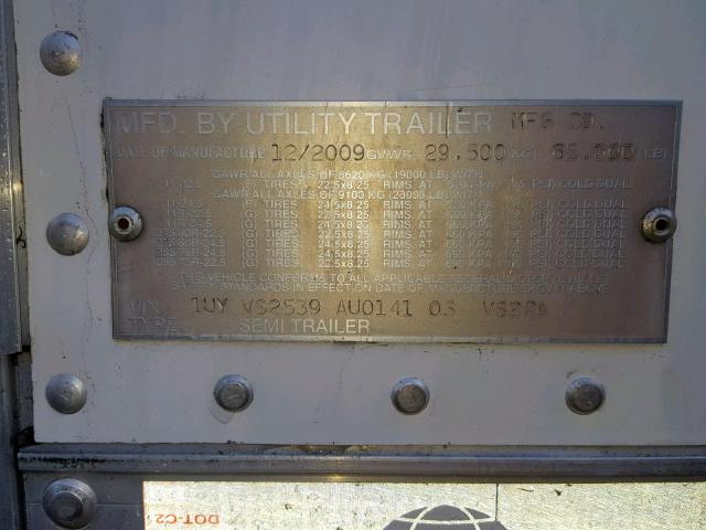 1UYVS2539AU014103 - 2010 UTILITY TRAILER WHITE photo 10