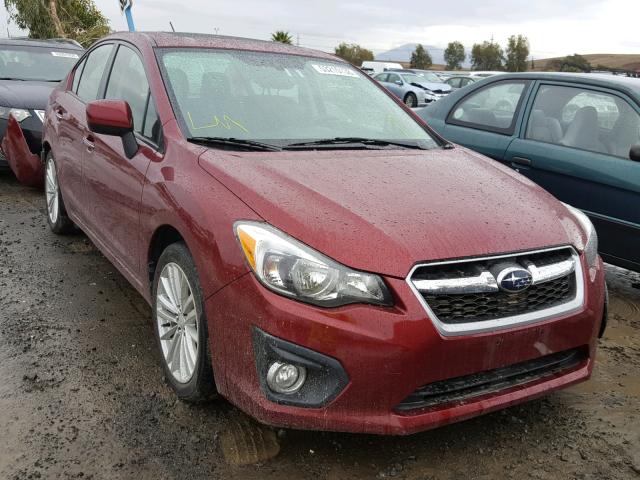 JF1GJAH62EH010845 - 2014 SUBARU IMPREZA LI RED photo 1