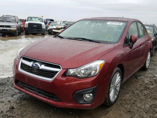 JF1GJAH62EH010845 - 2014 SUBARU IMPREZA LI RED photo 2