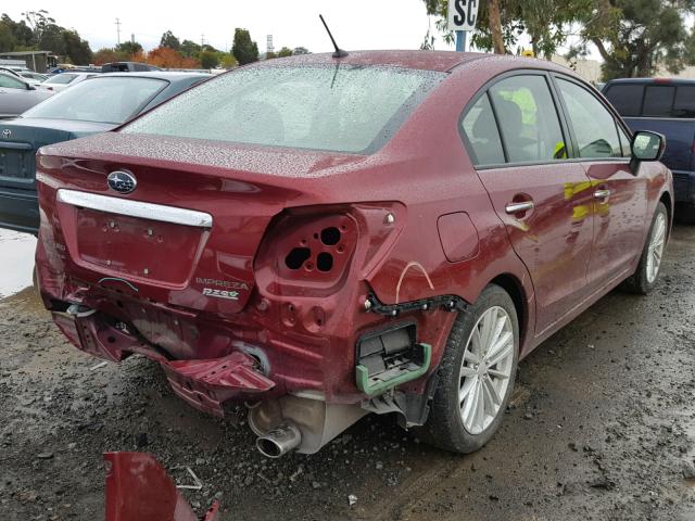 JF1GJAH62EH010845 - 2014 SUBARU IMPREZA LI RED photo 4