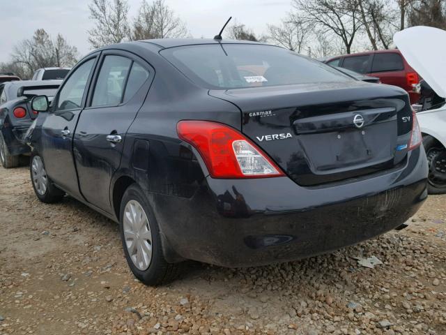 3N1CN7AP1CL847350 - 2012 NISSAN VERSA S BLACK photo 3