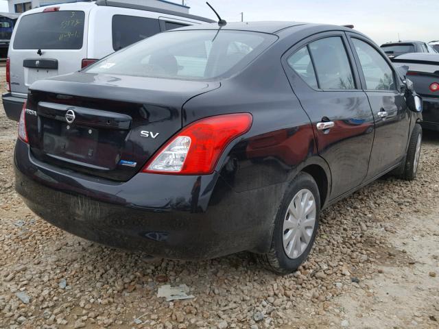 3N1CN7AP1CL847350 - 2012 NISSAN VERSA S BLACK photo 4