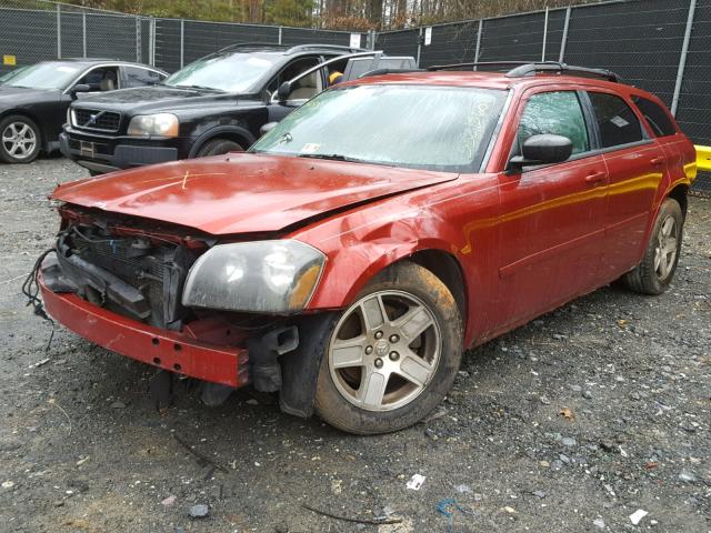 2D8FV48V15H561993 - 2005 DODGE MAGNUM SXT MAROON photo 2