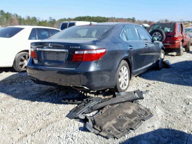 JTHBL46F075008730 - 2007 LEXUS LS 460 GRAY photo 4