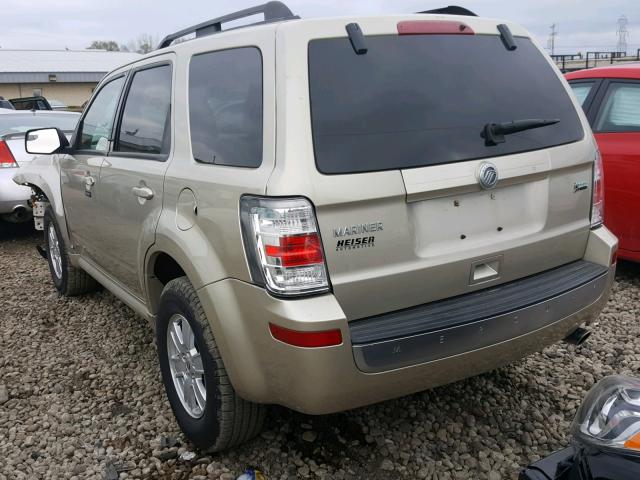 4M2CN8BG2AKJ15402 - 2010 MERCURY MARINER TAN photo 3