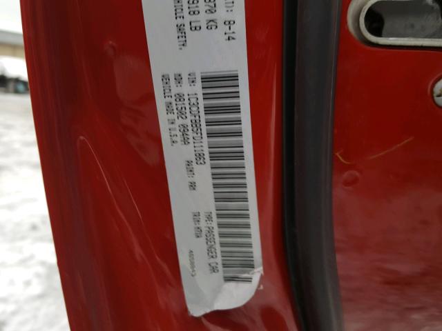 1C3CDFBB5FD111863 - 2015 DODGE DART SXT RED photo 10