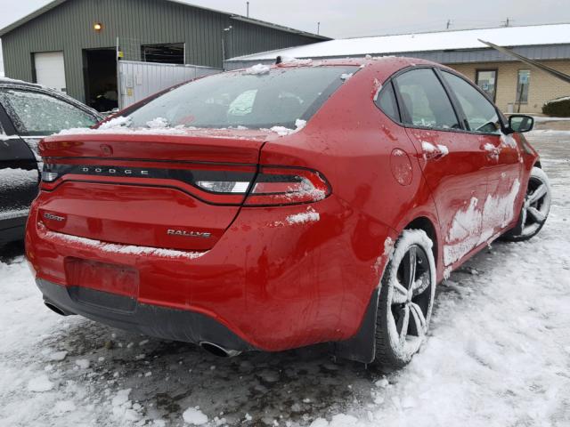 1C3CDFBB5FD111863 - 2015 DODGE DART SXT RED photo 4