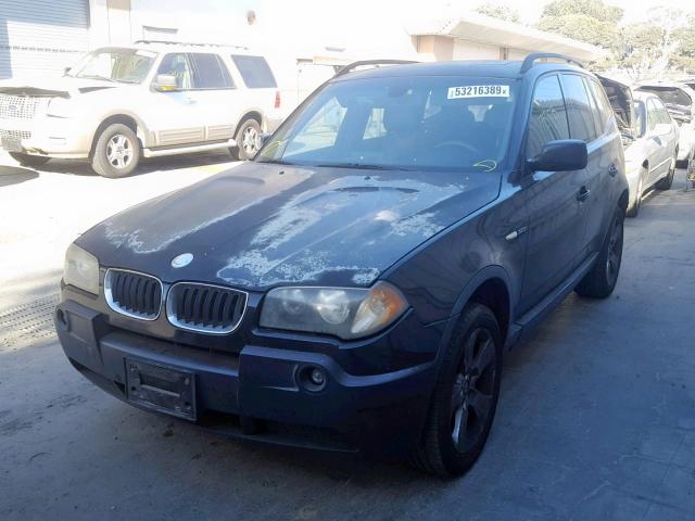 WBXPA93475WD10249 - 2005 BMW X3 3.0I BLACK photo 2