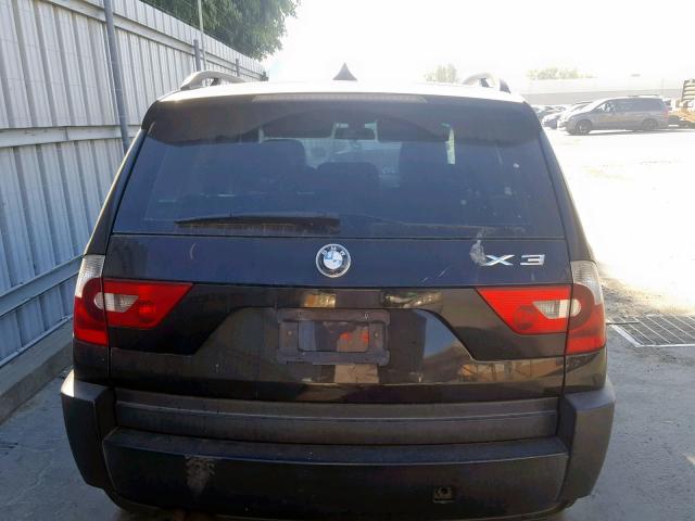 WBXPA93475WD10249 - 2005 BMW X3 3.0I BLACK photo 9