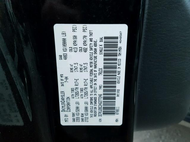 3D7KU28C24G277246 - 2004 DODGE RAM 2500 S BLACK photo 10