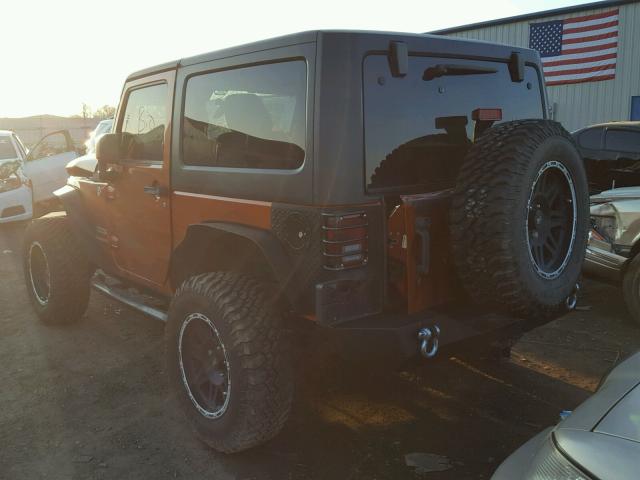 1J4AA2D11BL606032 - 2011 JEEP WRANGLER S ORANGE photo 3