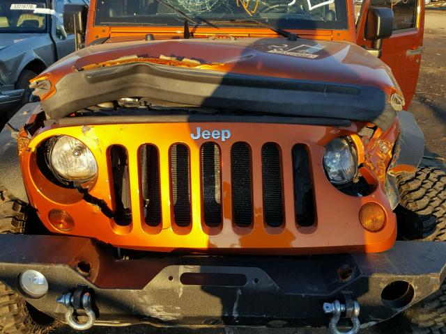 1J4AA2D11BL606032 - 2011 JEEP WRANGLER S ORANGE photo 7