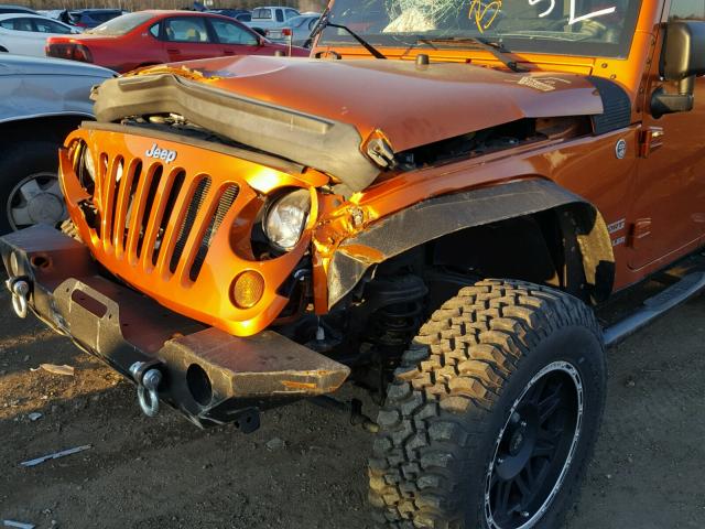 1J4AA2D11BL606032 - 2011 JEEP WRANGLER S ORANGE photo 9