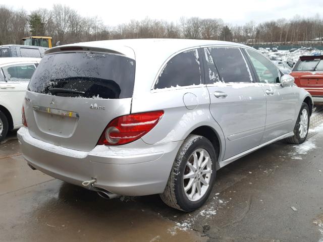 4JGCB65E47A046493 - 2007 MERCEDES-BENZ R 350 SILVER photo 4