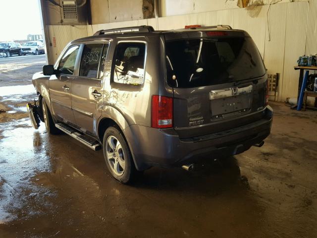 5FNYF4H74EB047874 - 2014 HONDA PILOT EXLN GRAY photo 3