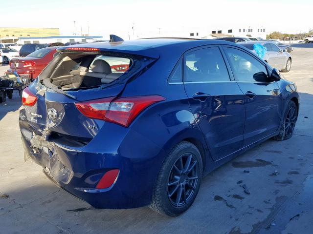 KMHD35LE9DU052928 - 2013 HYUNDAI ELANTRA GT BLUE photo 4