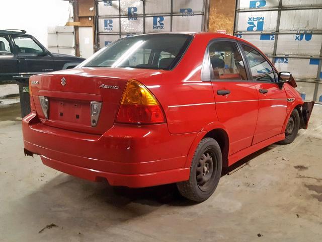 JS2RA62S475353401 - 2007 SUZUKI AERIO RED photo 4