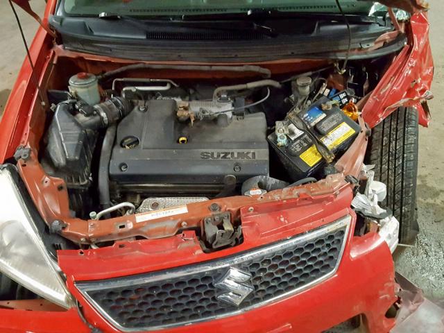 JS2RA62S475353401 - 2007 SUZUKI AERIO RED photo 7