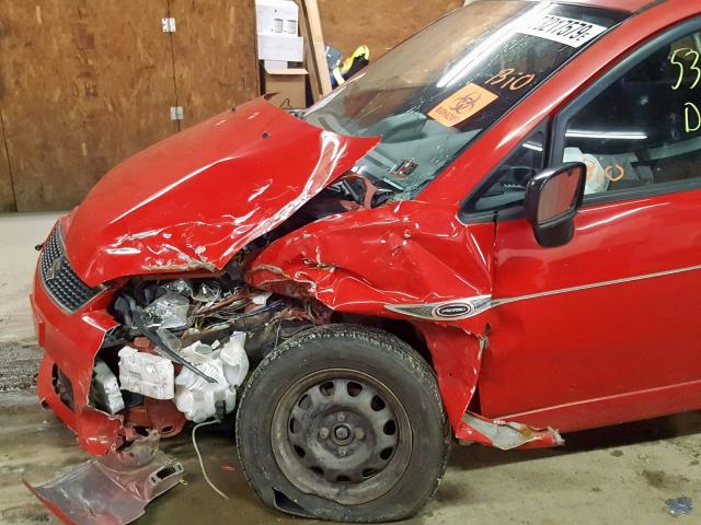 JS2RA62S475353401 - 2007 SUZUKI AERIO RED photo 9