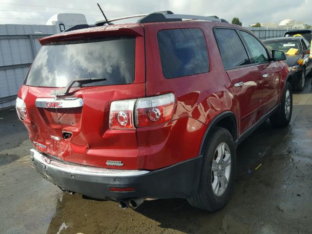 1GKKRPED4CJ241596 - 2012 GMC ACADIA SLE RED photo 4