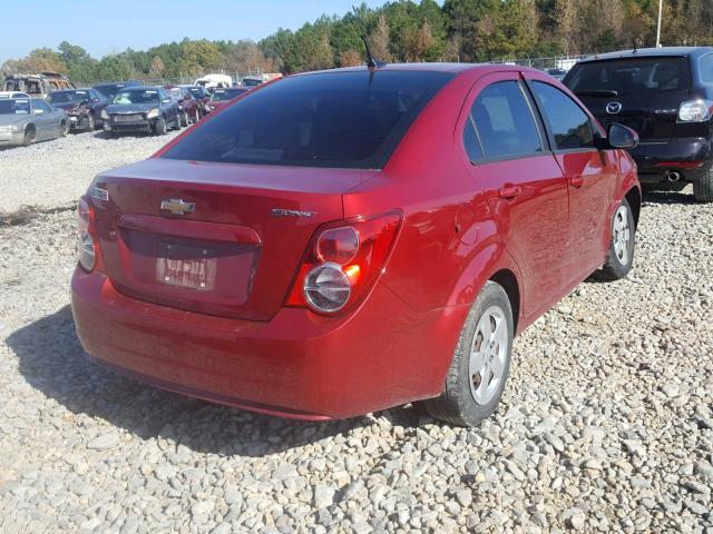 1G1JA5SH5E4233169 - 2014 CHEVROLET SONIC LS 红色 照片 4