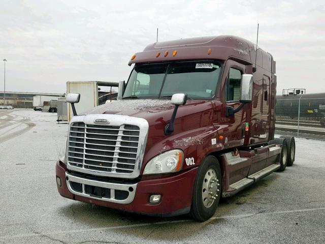 1FUJGLDR8BSAY3206 - 2011 FREIGHTLINER CASCADIA 1 BURGUNDY photo 2