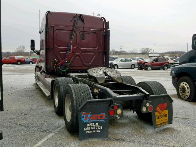 1FUJGLDR8BSAY3206 - 2011 FREIGHTLINER CASCADIA 1 BURGUNDY photo 3