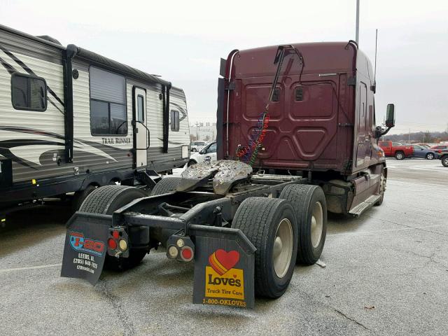 1FUJGLDR8BSAY3206 - 2011 FREIGHTLINER CASCADIA 1 BURGUNDY photo 4