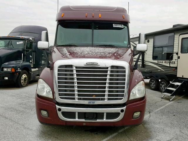 1FUJGLDR8BSAY3206 - 2011 FREIGHTLINER CASCADIA 1 BURGUNDY photo 9