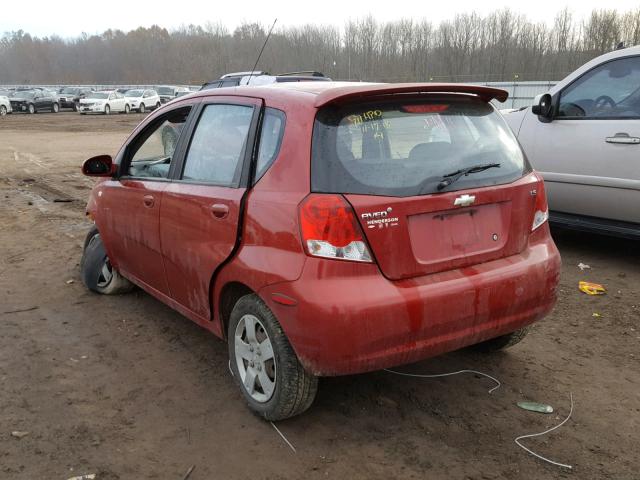 KL1TD66638B183028 - 2008 CHEVROLET AVEO BASE Qırmızı foto 3