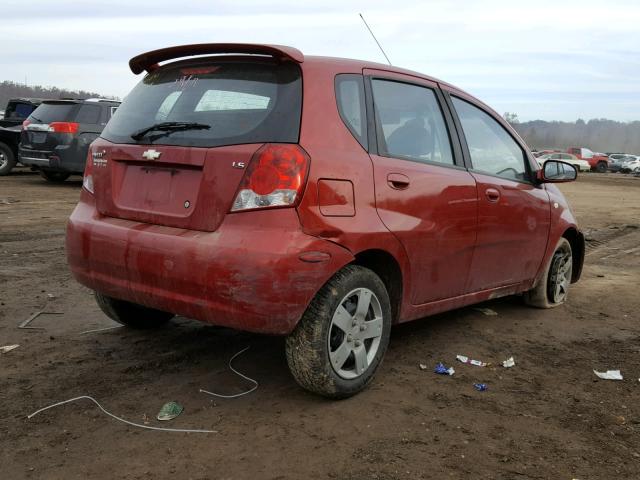 KL1TD66638B183028 - 2008 CHEVROLET AVEO BASE Qırmızı foto 4