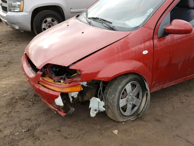 KL1TD66638B183028 - 2008 CHEVROLET AVEO BASE Qırmızı foto 9