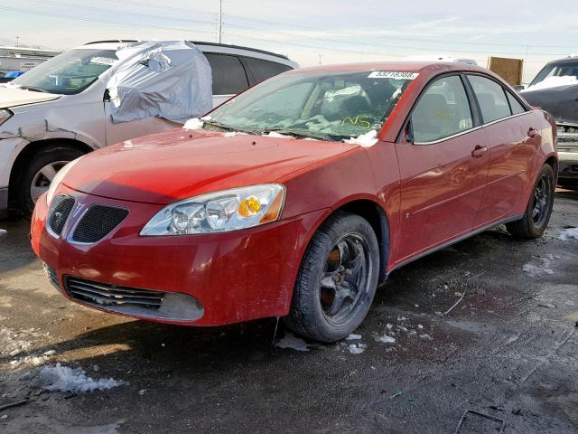 1G2ZF55B464237111 - 2006 PONTIAC G6 SE RED photo 2