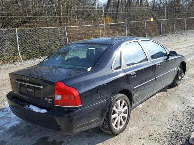 YV1TH59H041372704 - 2004 VOLVO S80 2.5T BLACK photo 4