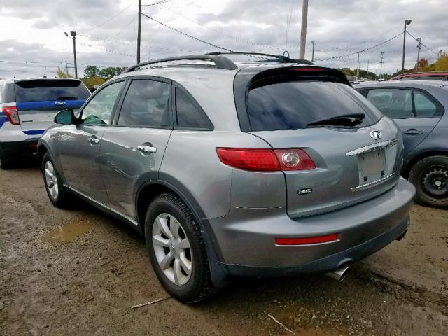 JNRAS08W74X223043 - 2004 INFINITI FX35 GRAY photo 3