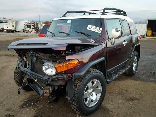 JTEBU11F170031415 - 2007 TOYOTA FJ CRUISER MAROON photo 2