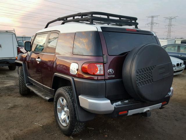 JTEBU11F170031415 - 2007 TOYOTA FJ CRUISER MAROON photo 3