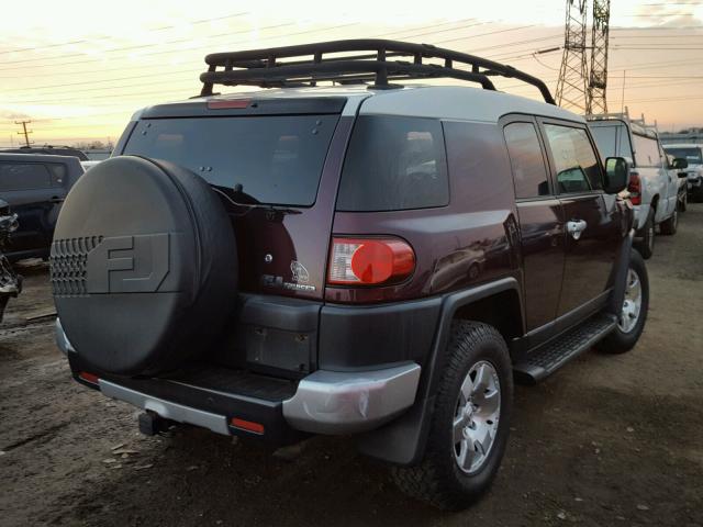 JTEBU11F170031415 - 2007 TOYOTA FJ CRUISER MAROON photo 4