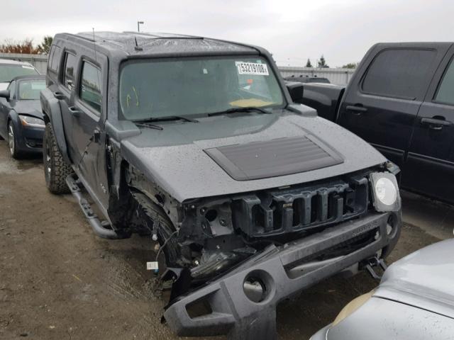 5GTEN13E488171019 - 2008 HUMMER H3 GRAY photo 1