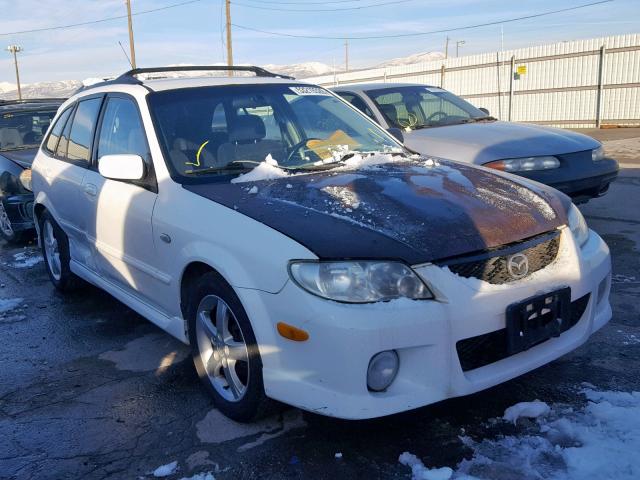 JM1BJ245721618856 - 2002 MAZDA PROTEGE WHITE photo 1